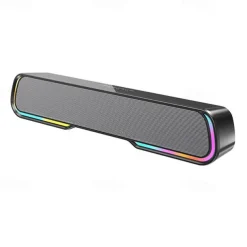 RGB Light Wireless Bluetooth Soundbar Hi-Fi Stereo Speaker Upgraded Version Of High Sound Quality For SmartPhone/Tablet/Computer TVHome Theater TV Strong Bass Sound Bar With Remote Control