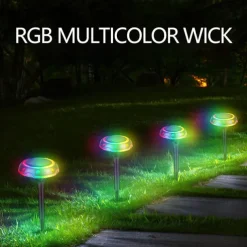 RGB Solar Buried Lamp No Wiring Required Automatic Lighting Energy-saving Easy Installation Solar LED Light Outdoor Lawn Lamp Pathway Decor Garden Supplies