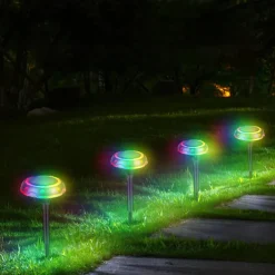 RGB Solar Buried Lamp No Wiring Required Automatic Lighting Energy-saving Easy Installation Solar LED Light Outdoor Lawn Lamp Pathway Decor Garden Supplies