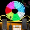 RGB Waterproof LED Flexible Neon Rope Strip Light app Music Sync Work with Alexa Google Assistant for party Décor 3~10m 9.8~32.8ft DC12V