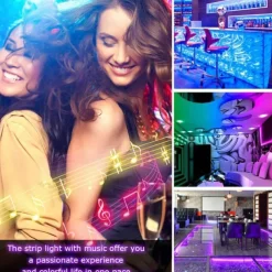 RGB Waterproof LED Flexible Neon Rope Strip Light app Music Sync Work with Alexa Google Assistant for party Décor 3~10m 9.8~32.8ft DC12V