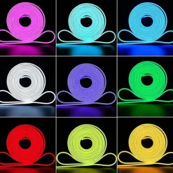 RGB Waterproof LED Flexible Neon Rope Strip Light app Music Sync Work with Alexa Google Assistant for party Décor 3~10m 9.8~32.8ft DC12V