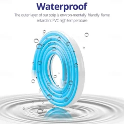 RGB Waterproof Smart Neon Rope Light Kit, Silicone LED Strip Lights 3M, 5M, or 2x5M Bluetooth App Control, Dimmable, Music Sync, Multi-Color, DIY Cuttable