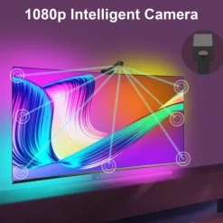 RGBIC LED Light Strip Camera TV Screen Synchronization WiFi APP Music Synchronization Game Bedroom TV Background Ambient Light Shustar