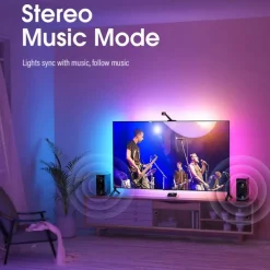 RGBIC LED Light Strip Camera TV Screen Synchronization WiFi APP Music Synchronization Game Bedroom TV Background Ambient Light Shustar