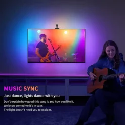 RGBIC LED Light Strip Camera TV Screen Synchronization WiFi APP Music Synchronization Game Bedroom TV Background Ambient Light Shustar