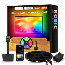 RGBIC LED Light Strip Camera TV Screen Synchronization WiFi APP Music Synchronization Game Bedroom TV Background Ambient Light Shustar