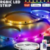 RGBIC LED Strip Compatible with Alexa Google Home Color Changing LED Light Music Sync TUYA WiFi for Bedroom Ceiling Playroom Shustar