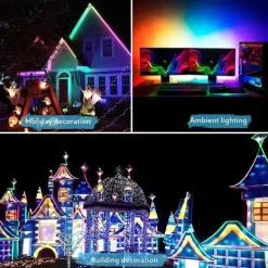 RGBIC Strip Light 5M 10M LED Light Strip 150-300 LEDs 16 Million Dream Color Changing Home Outdoor Decoration Waterproof Christmas