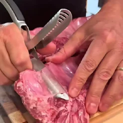 Rib Membrane Remover Stainless Steel Tool Kit - The Ultimate Rib Prep Tool for BBQ Enthusiasts - Ergonomic Design for Easy Membrane Removal - Dishwasher Safe BBQ Accessories