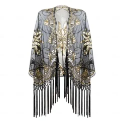 Roaring 20s 1920s Cocktail Dress Cape Wrap Shawls The Great Gatsby Wedding Guest Sequins Tassel Fringe Fancy Dress Women's Halloween Carnival Masquerade Wedding Wedding Guest Event / Party Adults'