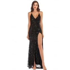 Roaring 20s 1920s Cocktail Dress Flapper Dress Dress Prom Dress Normal The Great Gatsby Charleston Wedding Guest Sequins Fancy Dress Women's Wedding Wedding Guest Event / Party Adults' Dress
