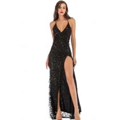 Roaring 20s 1920s Cocktail Dress Flapper Dress Dress Prom Dress Normal The Great Gatsby Charleston Wedding Guest Sequins Fancy Dress Women's Wedding Wedding Guest Event / Party Adults' Dress