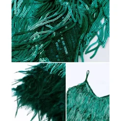 Roaring 20s 1920s Flapper Dress Dress The Great Gatsby Tassel Fringe Feather Tassel Feathers Fancy Dress Women's Masquerade Wedding Wedding Guest Party / Evening Adults Dress Homecoming Dresses