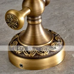 Robe Hook Antique Brass Retro Style Wall Mounted for Bathroom Double Hooks 1pc