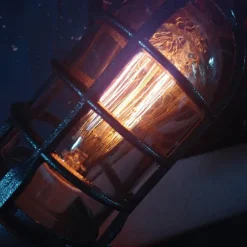 Rocket Lamp Hand Crafted Decorative Lamp Adjustable Brightness Steampunk Rocket Lamp Party Decoration 24cm 9.5inch