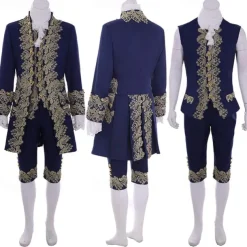 Rococo Baroque Victorian Outfits Fancy Dress Men's Royal Halloween Carnival Performance Party Masquerade Adults' Coat Pants Collar All Seasons
