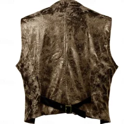 Rococo Baroque Victorian Vest Waistcoat West Cowboy Solid Color Fancy Dress Men's Carnival Carnival Event / Party Bachelorette Party Adults' Vest Spring Fall Winter
