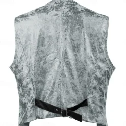 Rococo Baroque Victorian Vest Waistcoat West Cowboy Solid Color Fancy Dress Men's Carnival Carnival Event / Party Bachelorette Party Adults' Vest Spring Fall Winter
