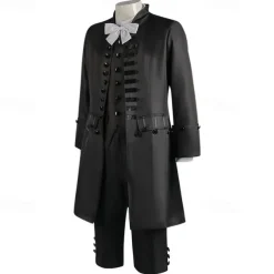 Rococo Baroque Victorian Outfits Solid Colored Fancy Dress Men's Royal Halloween Carnival Performance Party Masquerade Adults' Coat Vest Shirt All Seasons