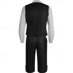 Rococo Baroque Victorian Outfits Solid Colored Fancy Dress Men's Royal Halloween Carnival Performance Party Masquerade Adults' Coat Vest Shirt All Seasons