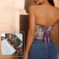 Rococo Overbust Corset Masquerade Overbust Corset Cosplay Tummy Control Push Up Jacquard Jacquard Fancy Dress Women's Royal Masquerade Party Carnival of Venice Adults' Corset