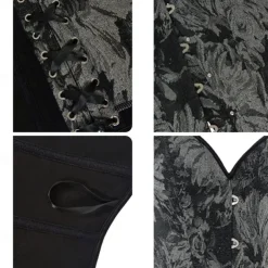 Rococo Overbust Corset Masquerade Overbust Corset Cosplay Tummy Control Push Up Jacquard Jacquard Fancy Dress Women's Royal Masquerade Party Carnival of Venice Adults' Corset