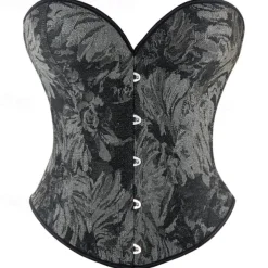 Rococo Overbust Corset Masquerade Overbust Corset Cosplay Tummy Control Push Up Jacquard Jacquard Fancy Dress Women's Royal Masquerade Party Carnival of Venice Adults' Corset