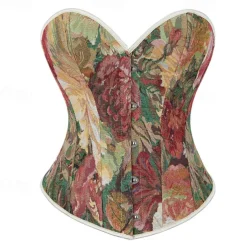 Rococo Overbust Corset Masquerade Overbust Corset Cosplay Tummy Control Push Up Jacquard Jacquard Fancy Dress Women's Royal Masquerade Party Carnival of Venice Adults' Corset