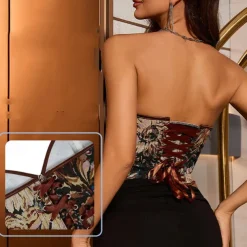 Rococo Overbust Corset Masquerade Overbust Corset Cosplay Tummy Control Push Up Jacquard Jacquard Fancy Dress Women's Royal Masquerade Party Carnival of Venice Adults' Corset