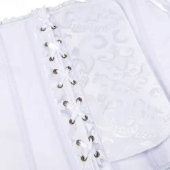 Rococo Punk & Gothic Medieval Overbust Corset Lingerie Bustier Zip-Up 12 Plastic Bones Fancy Dress Women's Royal Wedding Wedding Guest Carnival of Venice Adults' Corset