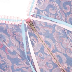 Rococo Punk & Gothic Medieval Overbust Corset Lingerie Bustier Zip-Up 12 Plastic Bones Fancy Dress Women's Royal Wedding Wedding Guest Carnival of Venice Adults' Corset