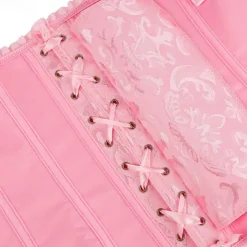 Rococo Punk & Gothic Medieval Overbust Corset Lingerie Bustier Zip-Up 12 Plastic Bones Fancy Dress Women's Royal Wedding Wedding Guest Carnival of Venice Adults' Corset