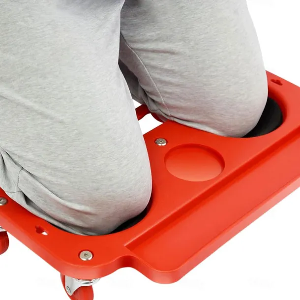 Rolling Knee Pads Creeper with Wheels, Rolling Knee Dolly with Foam Cushioned Knee Cups for Auto Repair Flooring Garage Use