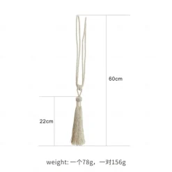 Rope Curtain Tassel Tie Backs Curtain Fringe Tiebacks Holdbacks Window Drapes Curtain Strap Buckle Holder Window Decorative Accessories
