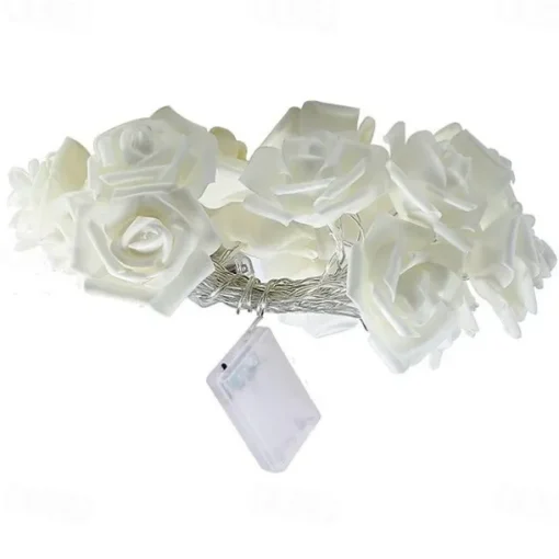 Rose String Lights 3M 30 LEDs Indoor Valentines Wedding Birthday Anniversary Flower Bulbs Decoration