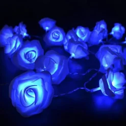 Rose String Lights 3M 30 LEDs Indoor Valentines Wedding Birthday Anniversary Flower Bulbs Decoration