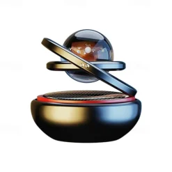 Rotating Solar Powered Car Aromatherapy Car Solid Perfume Air Freshener Air Purifier Car Interior Decoration Accessories