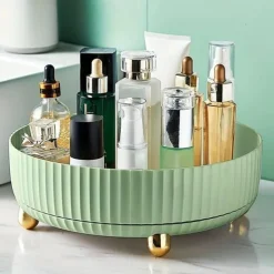 Rotating Storage Rack,Makeup Perfume Organizer, 360 Degree Rotating Cosmetic Desk Storage, Lotions Display Case, Round Gift Tray With Large Capacity, For Your Jewelry