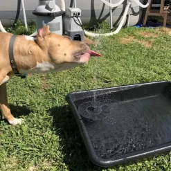 Round Solar Fountain Outdoor Landscape Pool Pond Water Pump Waterfall Decor Black