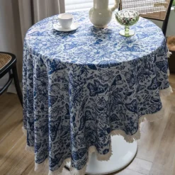 Round Tablecloths Elegant and Durable Table Covers Perfect for Dining and Kitchen Tables Ideal for Everyday Use or Special Occasions