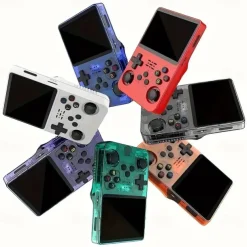 R36S Handheld Game Console 3.5 Inch IPS Screen Retro Game Console Linux System Screen Portable Pocket Video Player Travel Essentials 64GB and128G Extra Large Memory