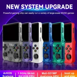 R36S Handheld Game Console 3.5 Inch IPS Screen Retro Game Console Linux System Screen Portable Pocket Video Player Travel Essentials 64GB and128G Extra Large Memory