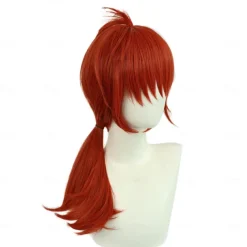 Rurouni Kenshin Himura Kenshin Anime Cosplay Wigs Cosplay Wigs Halloween Carnival Party Comic Con Wig For Women's Adults'