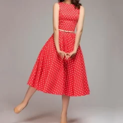 50s A-Line Dress Retro Vintage 1950s Swing Dress Flare Dress Women's Costume Vintage Cosplay Casual Daily Dress