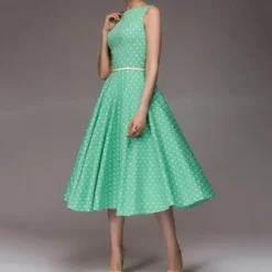 50s A-Line Dress Retro Vintage 1950s Swing Dress Flare Dress Women's Costume Vintage Cosplay Casual Daily Dress