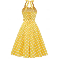 50s A-Line Dress Retro Vintage 1950s Cocktail Dress Dailywear Dress Party Costume Flare Dress Women's Costume Vintage Cosplay Party / Evening Dress