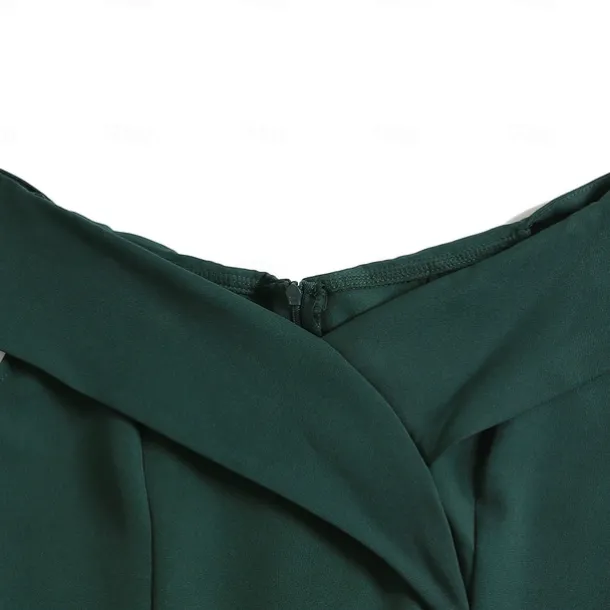 1950s Cocktail Dress Vintage Dress Dress A-Line Dress Tea Dress Flare Dress Women's Off Shoulder Costume Vintage Cosplay Homecoming Wedding Party Sleeveless Knee Length A-Line Dress