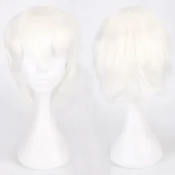 s Cosplay Wigs For Men And Women Heat Resistant Fiber Anime Wig 12Inch Halloween Wigs