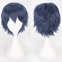 s Cosplay Wigs For Men And Women Heat Resistant Fiber Anime Wig 12Inch Halloween Wigs
